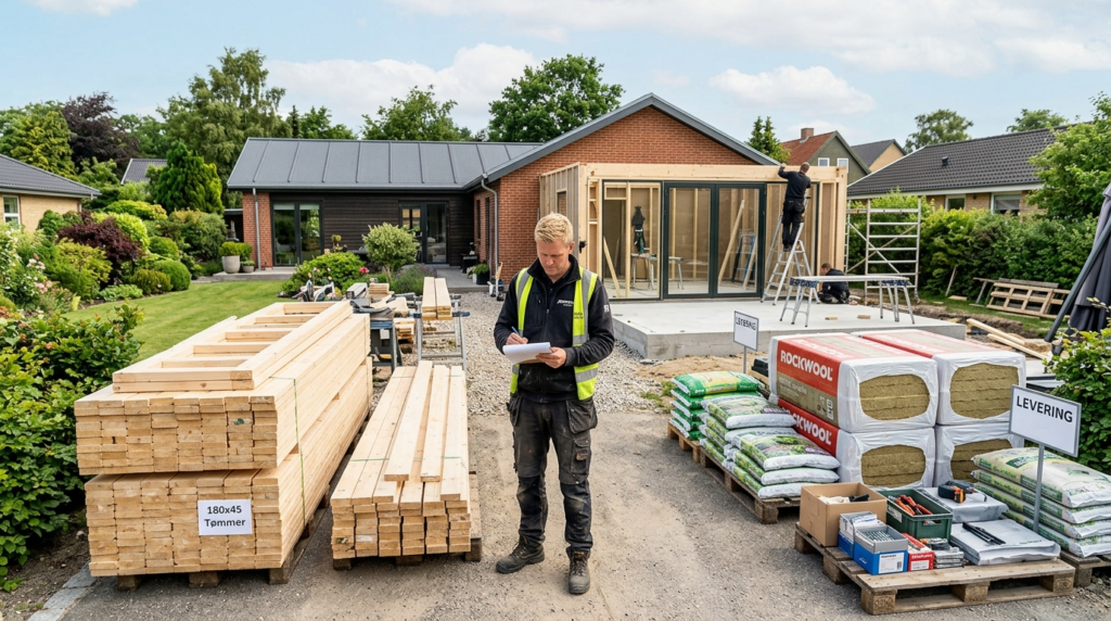 Modern garden extension project on Danish home with strategi